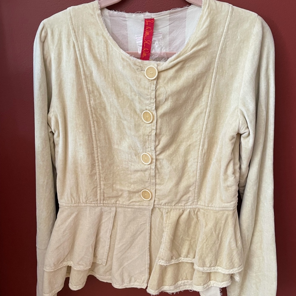 Gorgeous NEW Ewa i Walla velvet jacket in vanilla
